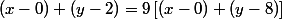 (x-0)+(y-2)=9\left[(x-0)+(y-8)\right]